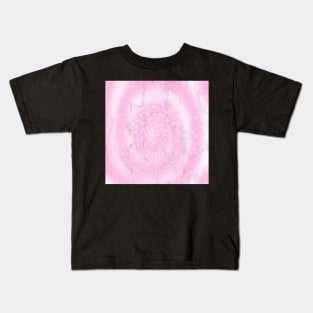 Pink Cotton Candy Design, Swirls of Pink & Stars on a Background on Graphic Marble: Cute Gifts Kids T-Shirt